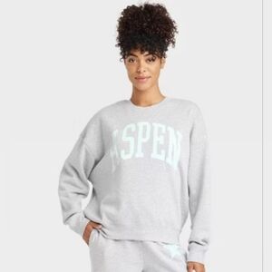 Women’s  Aspen Graphic Sweatshirt Gray Size XS New